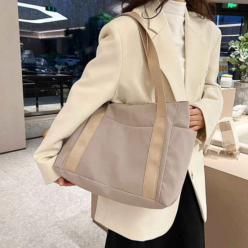 YOUDEYISI Large Capacity Nylon Tote Bags for Work Commuting Carrying Bag College Style Student Outfit Book Shoulder Bag