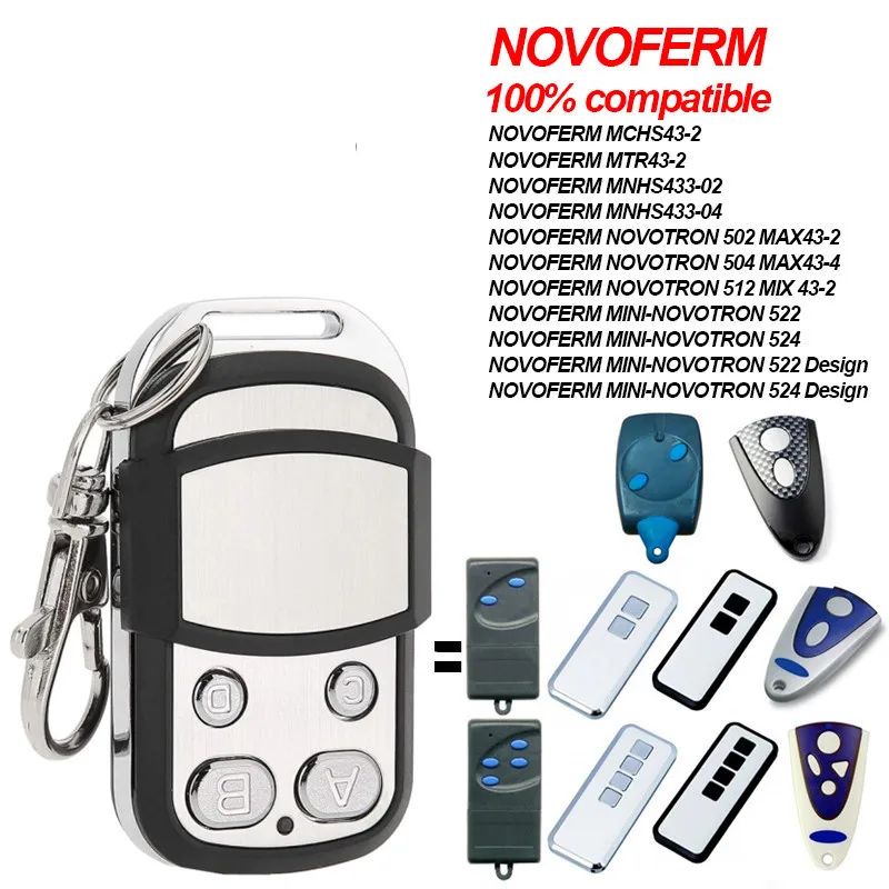 

TORMATIC MAX 43-2,MAX 43-4, novoferm NOVO 502 2-CH,NOVO 504 4-CH Garage Door Remote Control 433.92mhz Rolling Code Transmitter