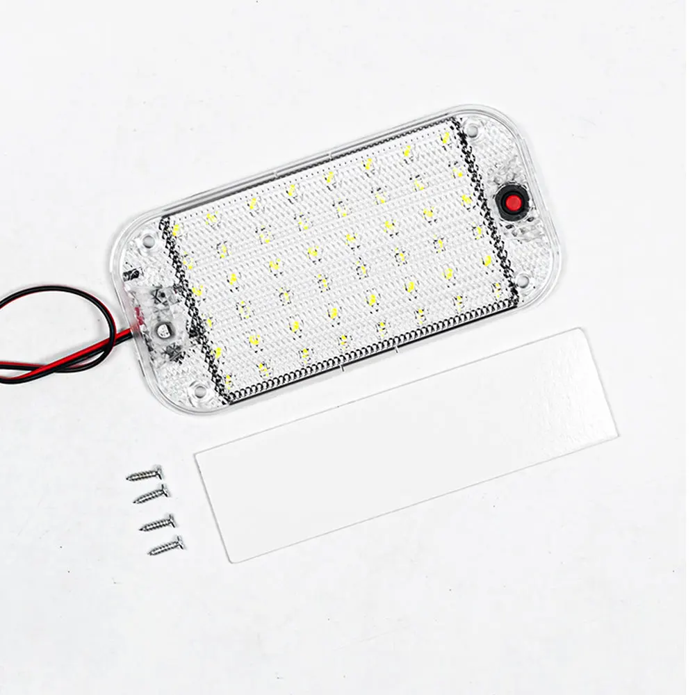 48 LED Panel Light Car Interior Doom Reading Lamp High Brightness Cabin Lights for Van Truck RV Boat Camper Lights Strip 12V-24V