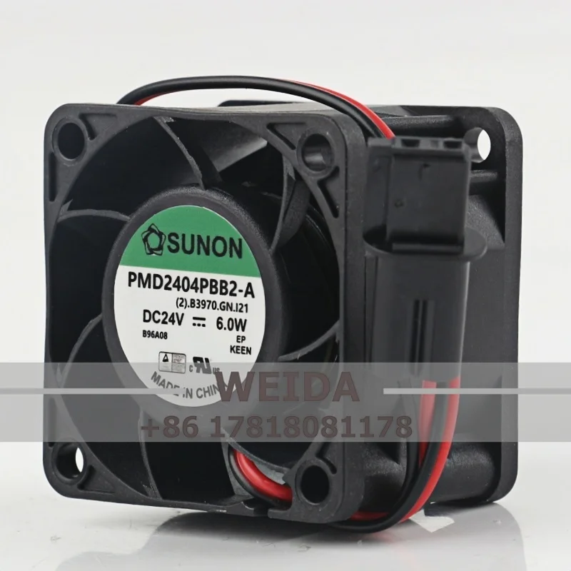 

New Original Sunon 5V 12V 48V DC 24V 6.0W AC EC 4028 40X40X28MM 4CM Inverter Server Bearing Two-wire PMD2404PBB2-A Cooling Fan