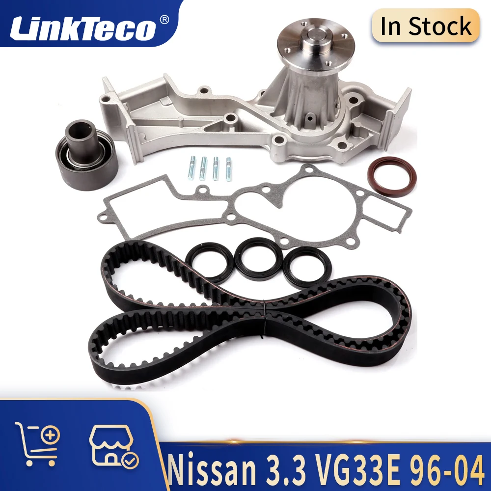 Engine Parts Timing Belt Kit Water Pump Fit 3.3 L SOHC VG33E V6 Gas 96-04 For Nissan Xterra Frontier INFINITI QX4 3.3L Car auto