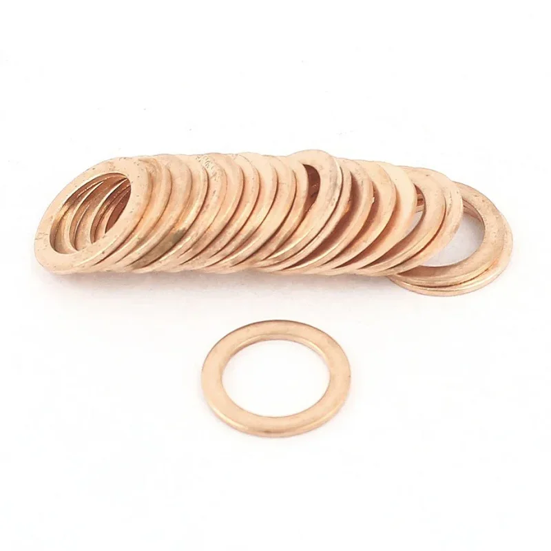 20 sztuk 10mm x 14mm x 1mm miedziana podkładka uszczelka spacer uszczelnienie do rurociągów, elektroniki, produkty gospodarstwa domowego i