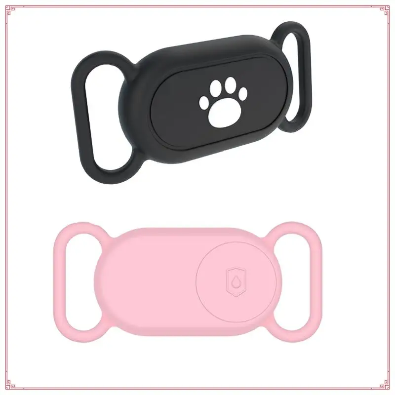 2 Piece Dog Collar Holder, Waterproof Anti-Lost Case Silica Gel For Galaxy Smart Tag 2 For Pet Dog Cat Collars