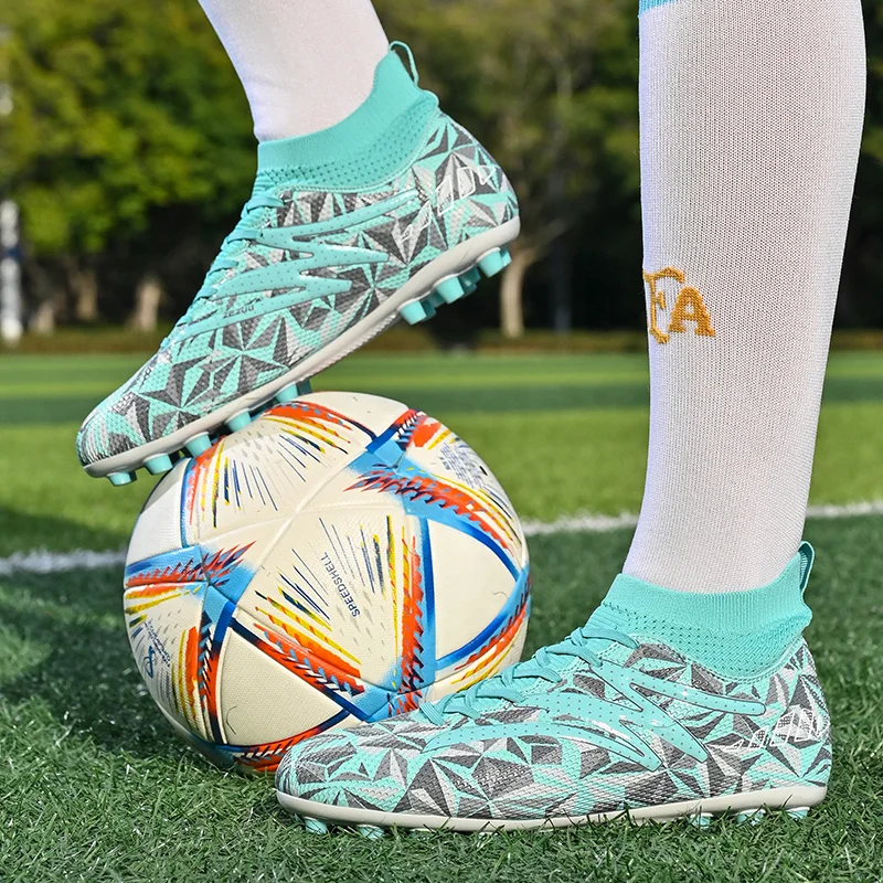 Męskie profesjonalne oświetlenie antypoślizgowe buty piłkarskie miękkie TF/buty piłkarskie FG korki trawiasta trampki sportowe Outdoor sportowe