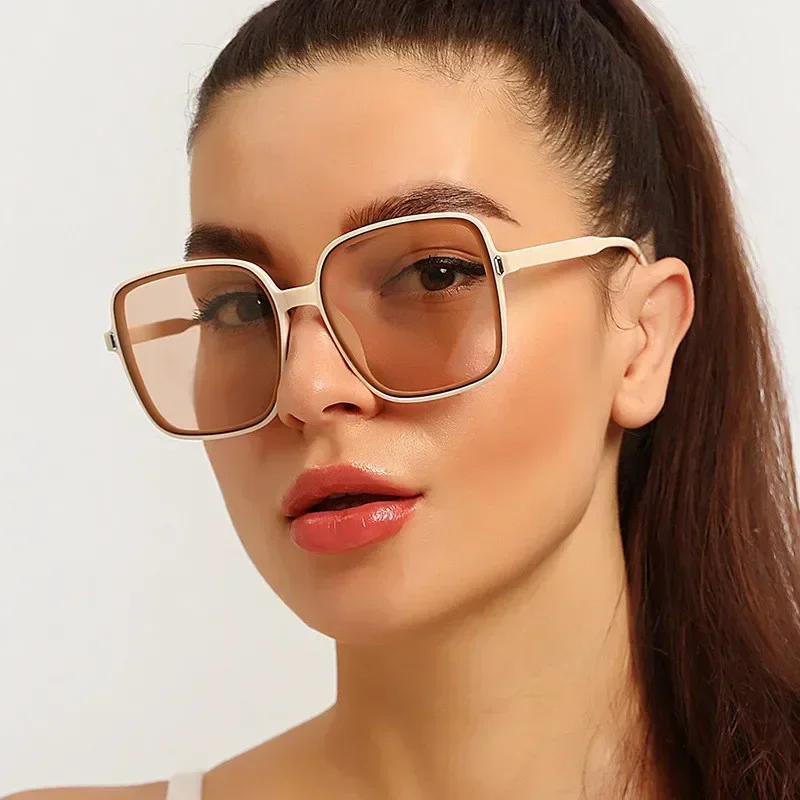 Gafas de sol cuadradas para mujer, lentes de sol cuadradas con protección UV, estilo Retro, grandes, UV400, 2023