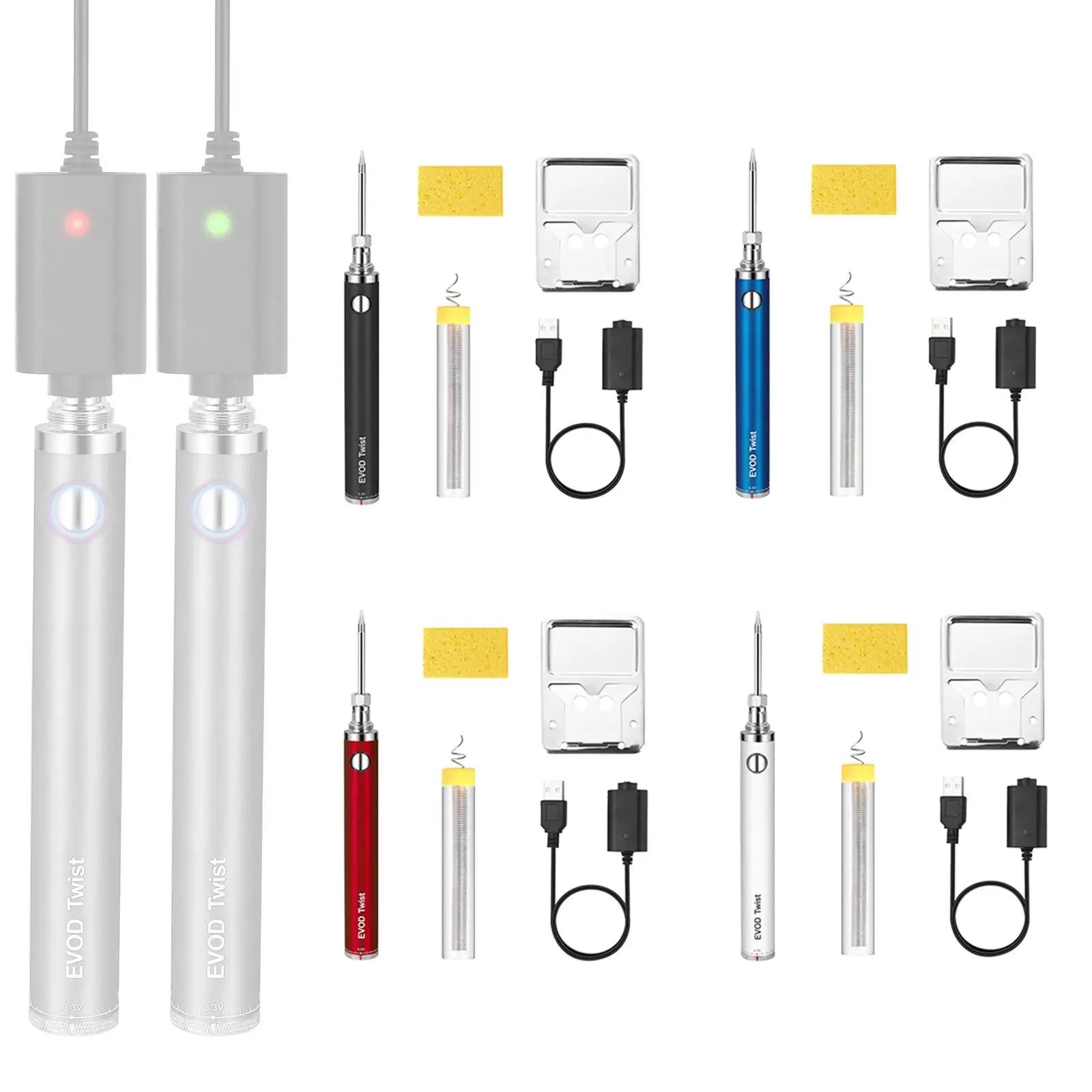 Soldering Iron 5V 8W with Adjustable Temperature Iron Pen/Tip with Solder Stand for Jewelry