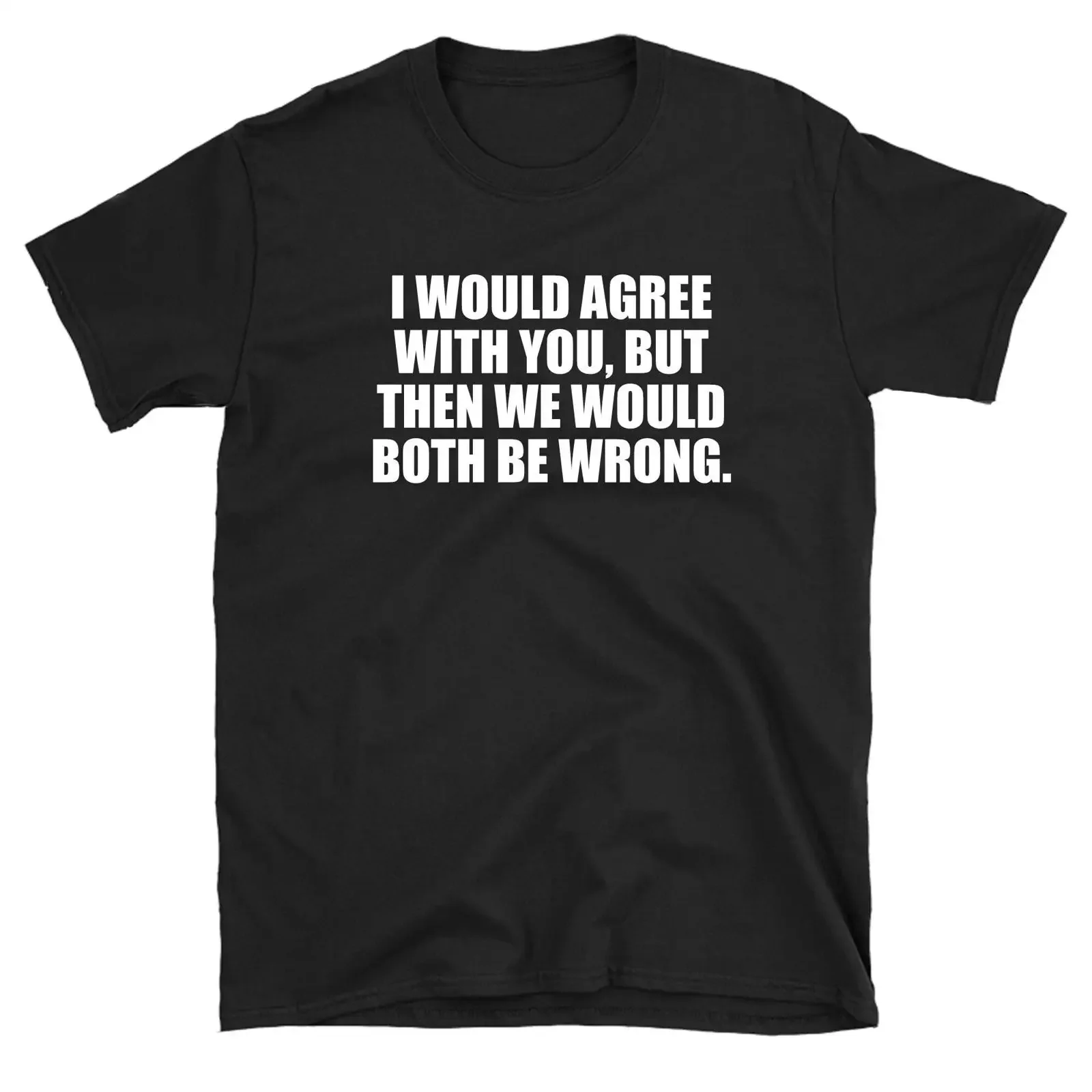 I Would Agree With You But Then We Both Be Wrong T shirt Sarcastic Funny Attitude vintage Washed Comfortable streetwear Stylish