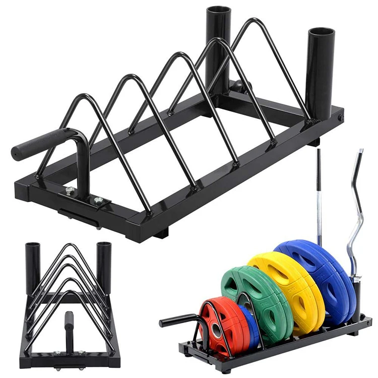 Customized New Products Fitness Equipment Weight Training Board Bracket Barbell Trolley with Transport Wheels