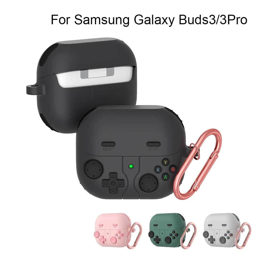 

Чехол для наушников подходит для Samsung Galaxy Buds3 3Pro Buds2, силиконовый материал с пряжкой, защитный чехол «все включено»