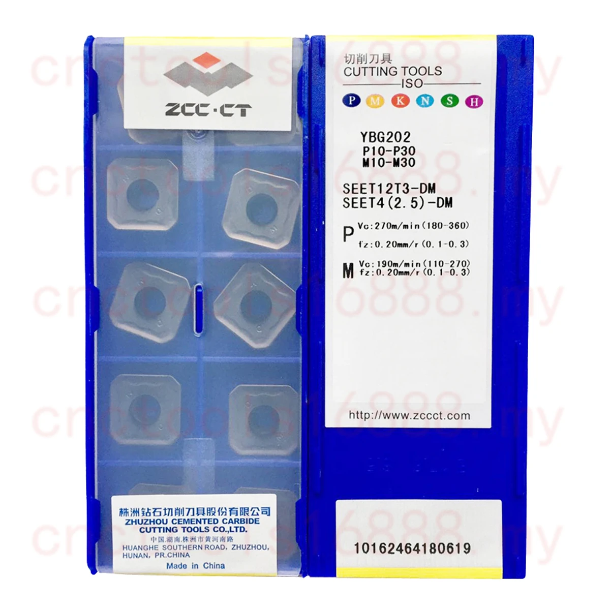 ZCC.CT SEET12T3-CR SEET12T3-CM SEET12T3-DM SEET12T3-DF YBC301 YBG202 YBM251 YBD252 YNG151C YB9320 Carbide Insert SEET Inserts