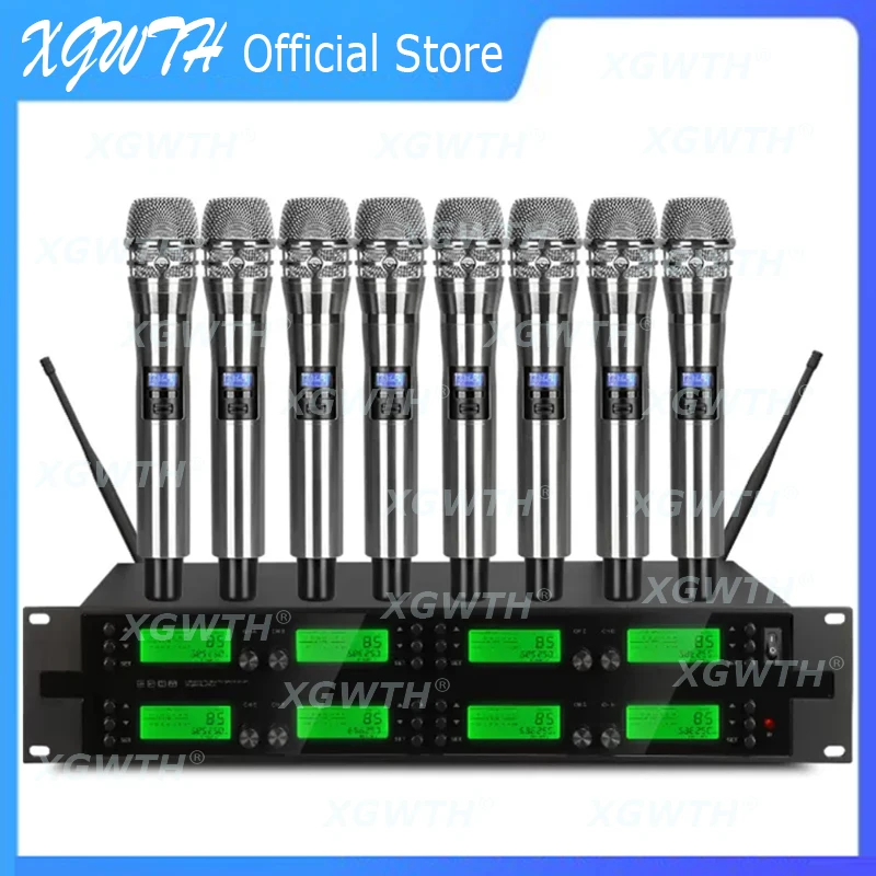 Upscale Digital UHF Wireless Microphone System 8 Handheld Dynamic Mic SKM8 SKM9000 Cordless Radio DJ Microfone Stage Studio ULXD