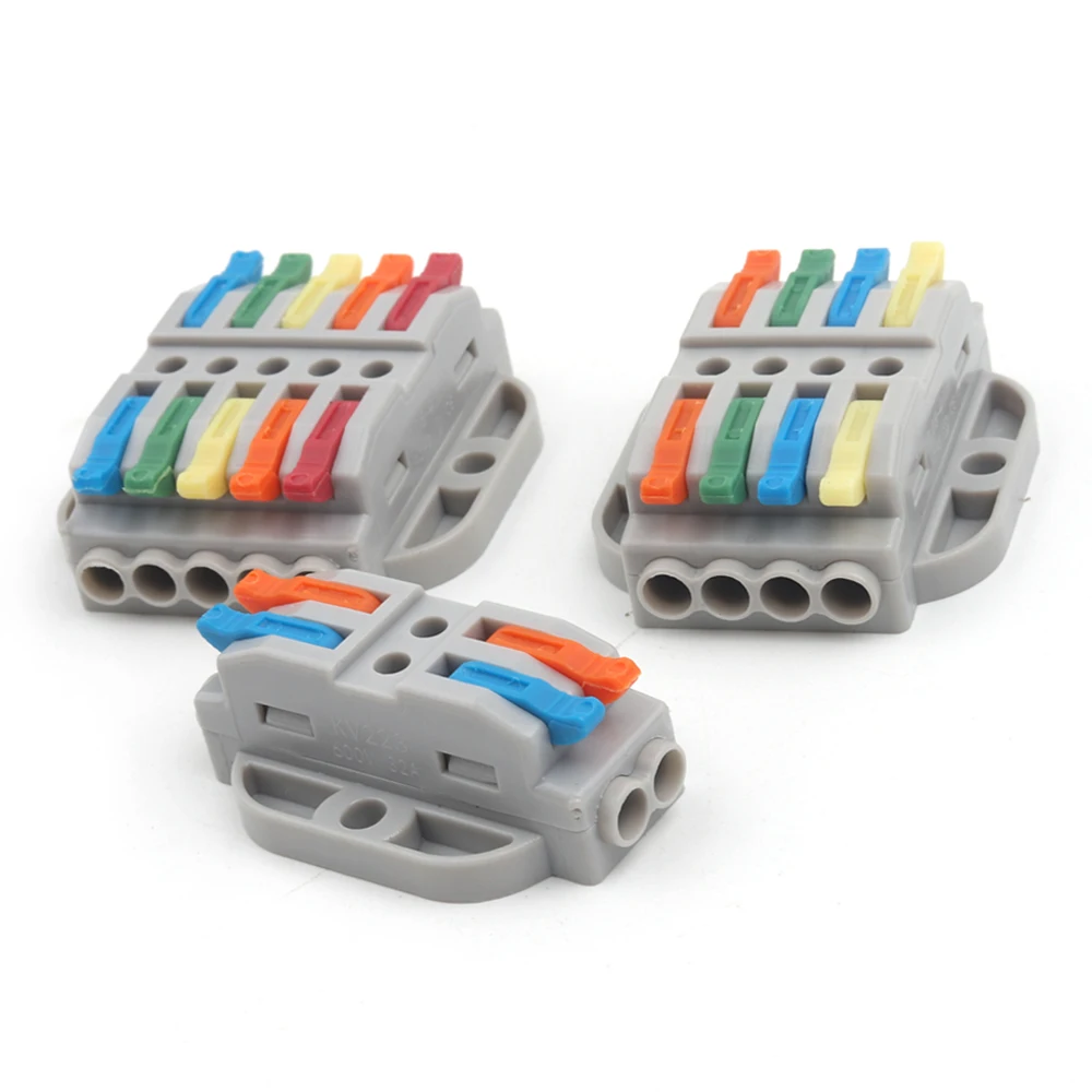 

2/3/4/5Quick Wire Connector Push-in Universal Compact Terminal Block Electrical Cable LED Strip Light 25PCS Multiplex Fixed Butt