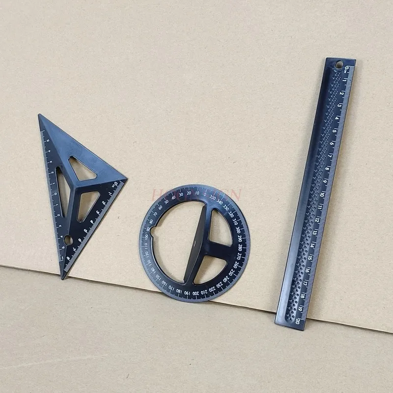 Three-dimensional ruler Easy to take ruler Triangular protractor Student drawing ruler drawing tools