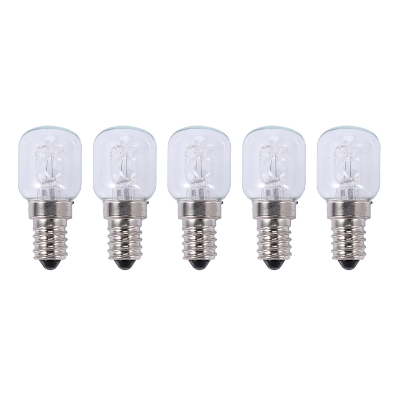 

5X E14 High Temperature Bulb 500 Degrees 25W Halogen Bubble Oven Bulb E14 250V 25W Quartz Bulb