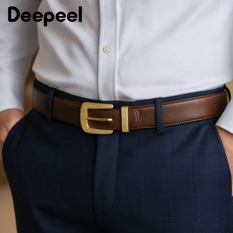 1 قطعة 40 مللي متر النحاس النقي حزام رجالي مشبك النحاس دبوس أبازيم أحزمة رئيس حزام المشبك ل 38-39 مللي متر DIY بها بنفسك الجلود الحرف اكسسوارات