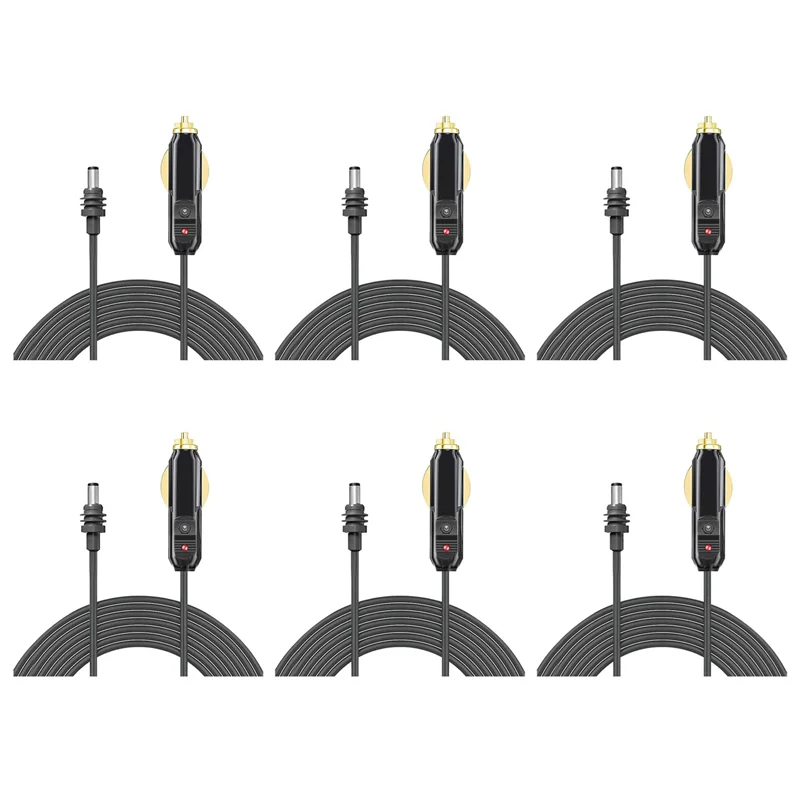 

6X For Starlink Mini DC Power Cable,DC Car Power Cable For Satellite 18AWG, IP68 Car Charger Power Supply Cord,A-TCES