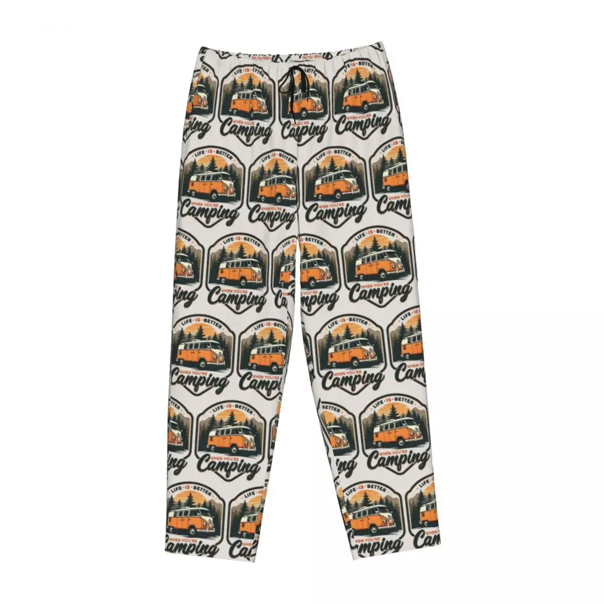 

Custom CamperVan Happy Camper Women Pajama Pants Lounge Sleep Sleepwear Bottoms with Pockets