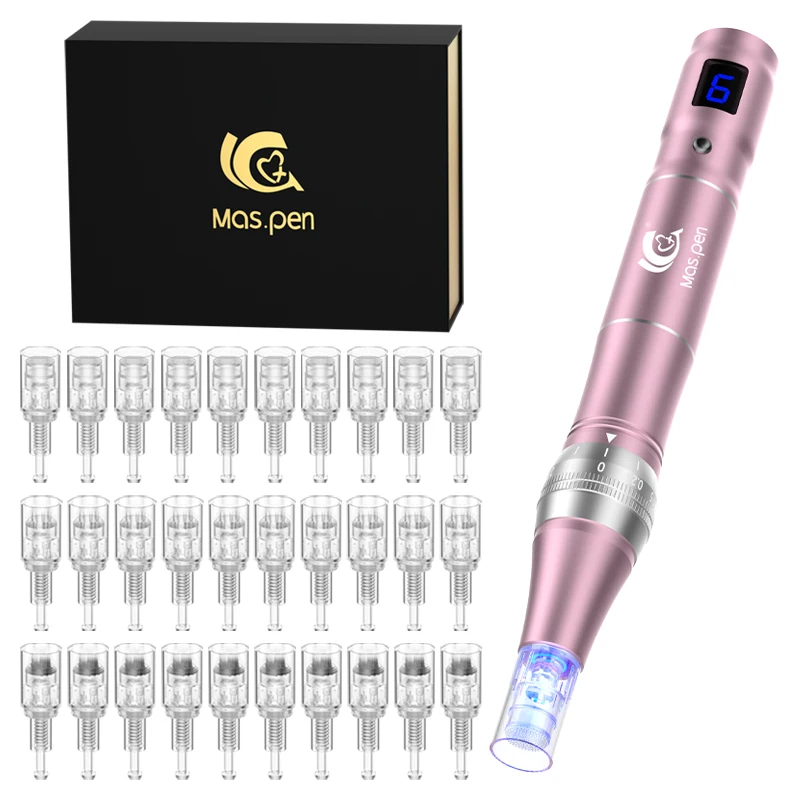 Wireless 6 Speed Ultima Dermapen Professional Microneedling Pen With 30pcs Tattoo Needles Screw cartridge