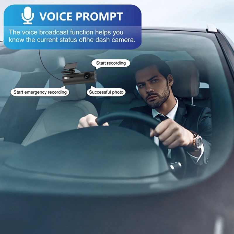 4K Car Driving Recorder Automatic Recorder APP Control With WIFI Voice 24-Hour Parking Monitoring Function