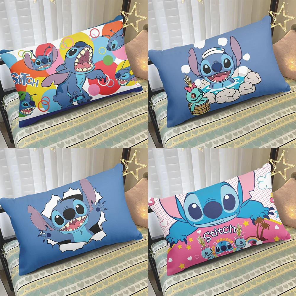 Disney Lilo and Stitch pillowcase children's student sleeping pillowcase sofa cushion cover suitable for room home decoration