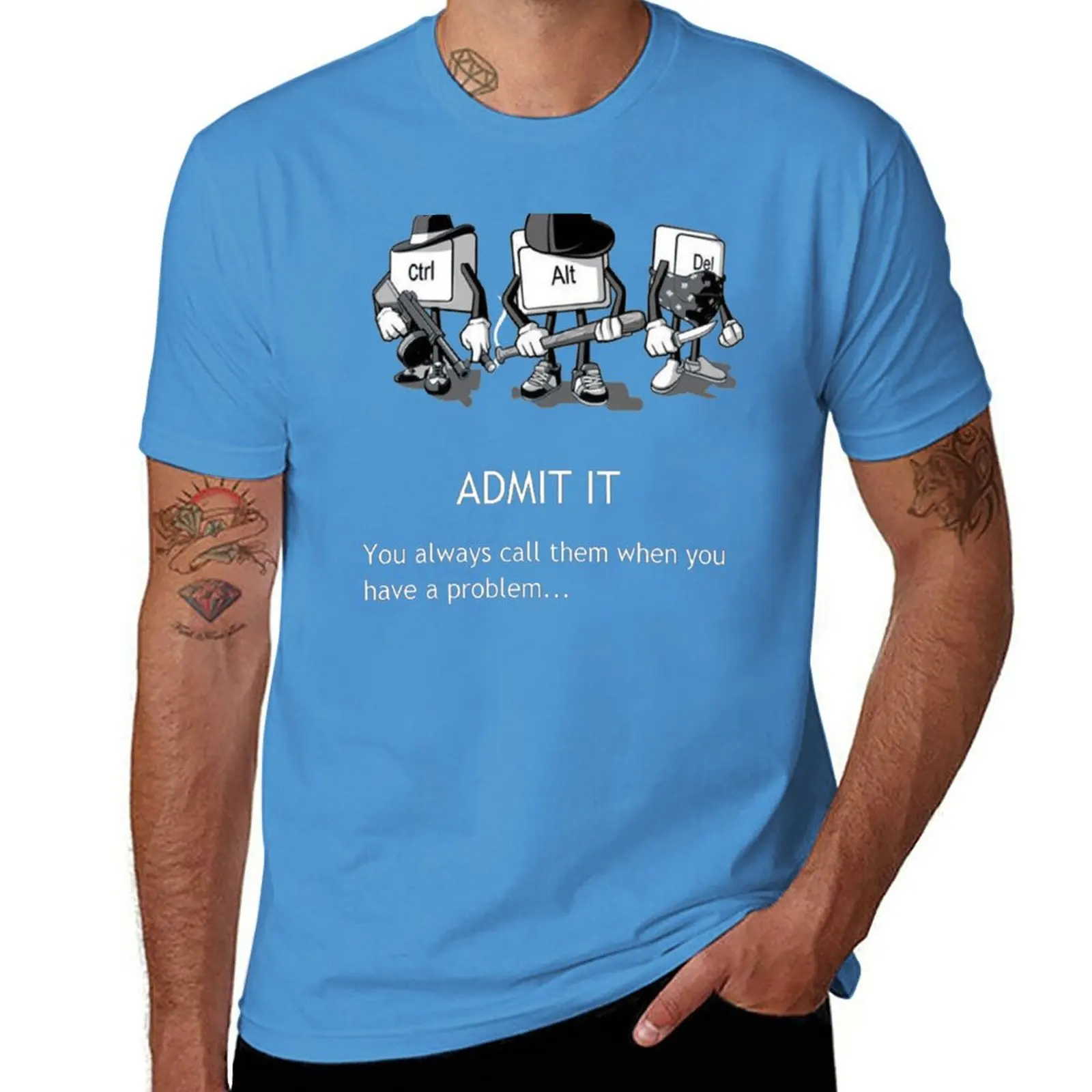 New ctrl+alt+del T-Shirt funny t shirt anime t shirt for men