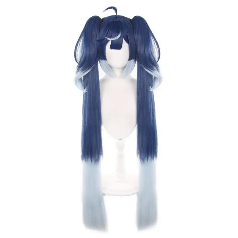 Anime Wuthering Waves Iuno Cosplay-Perücken, Cosplay-Kostüme, Kopfbedeckung, 105 cm lange, simulierende Kopfhaut, dicke, gemischte, bauschige Langhaar-Perücken – Detail 3