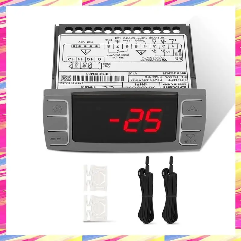 Controladores de temperatura AIAI XR06CX-4N1F1, termostato digital programável com sonda de sensor