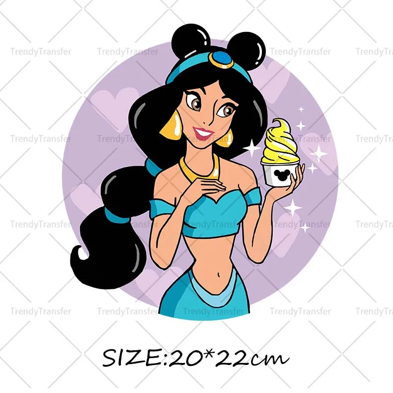 Dessert Prinses Ijs Ijzer Op Transfers Warmte Pers Stickers Voor Kleding Thermische Trasnsfer Prints