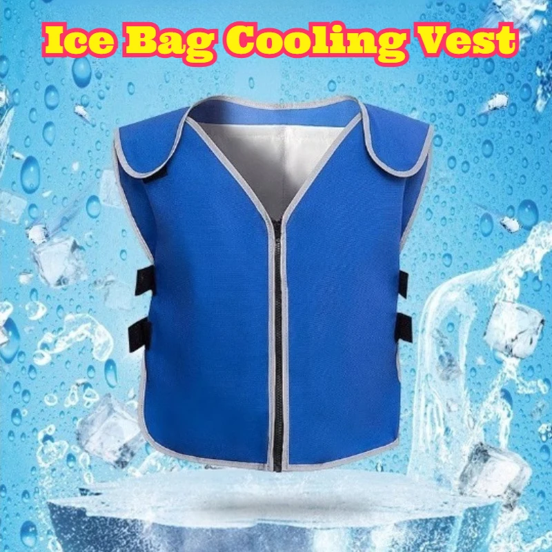 Ice Pack Cooling Vest Heat Insulation Waistcoat Summer Outdoor Kitchen Working Breathable High Temperature Heat Relief Wear New