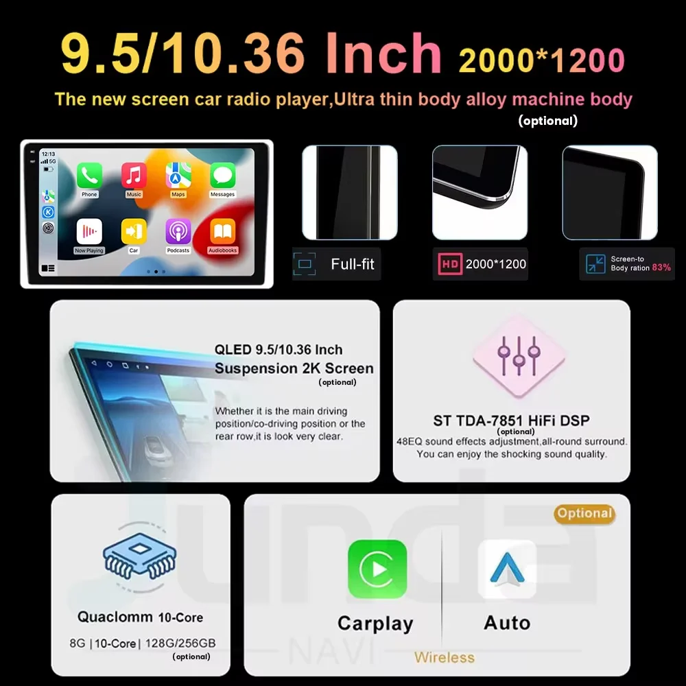 راديو سيارة أندرويد 15 2K لاسلكي CarPlay لسيارة تويوتا بيك اب لاند كروزر LC 70 79 Series 2007-2020 4G WIFI BT GPS الوسائط المتعددة