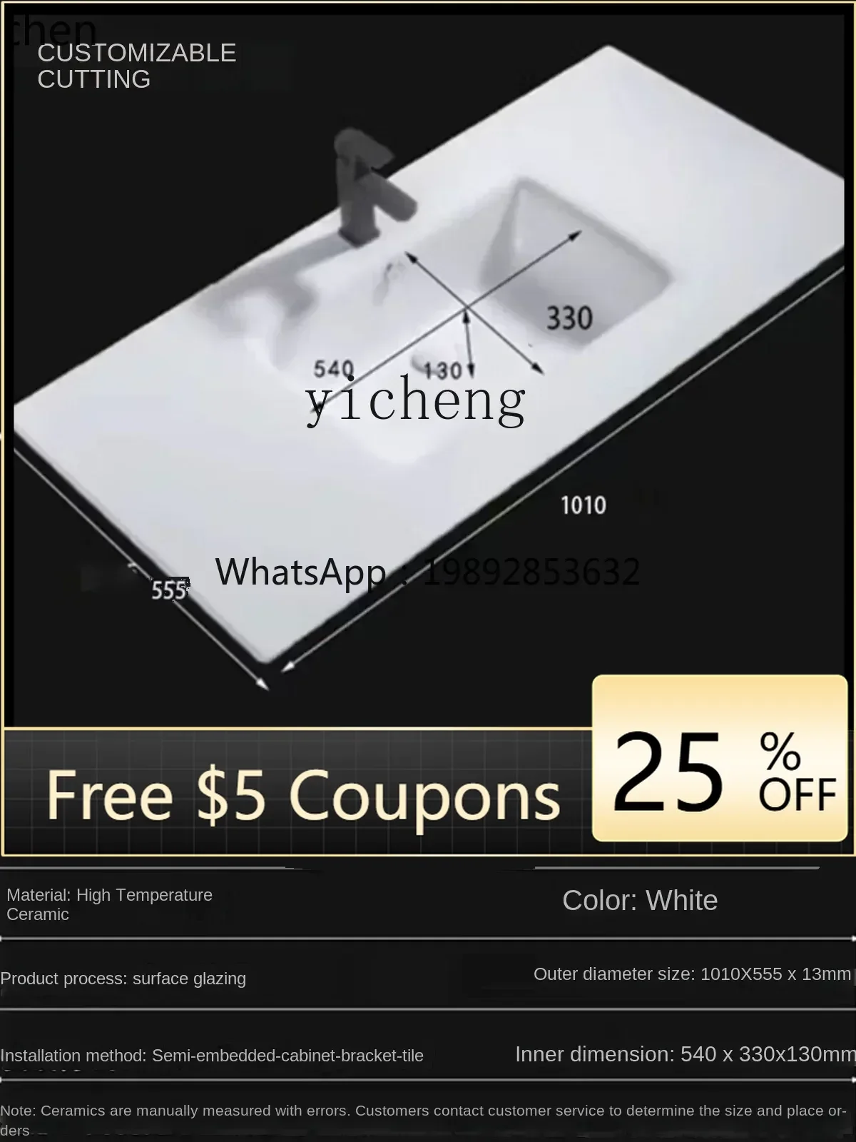 

ABB cut ceramic integrated basin single toilet wash basin ceramic basin bathroom cabinet sink