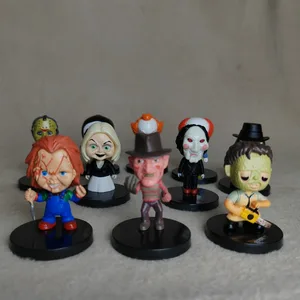 شخصيات أفلام الرعب البلاستيكية ، V for Vendetta ، Chucky ، Freddy ، Jason ، Scary Saw ، ألعاب شخصيات الحركة ، جودة عالية ، 10 قطع لكل مجموعة أفضل 6 مبيعات بالحجم الطبيعي دمية تشاكي جود جاي - No5