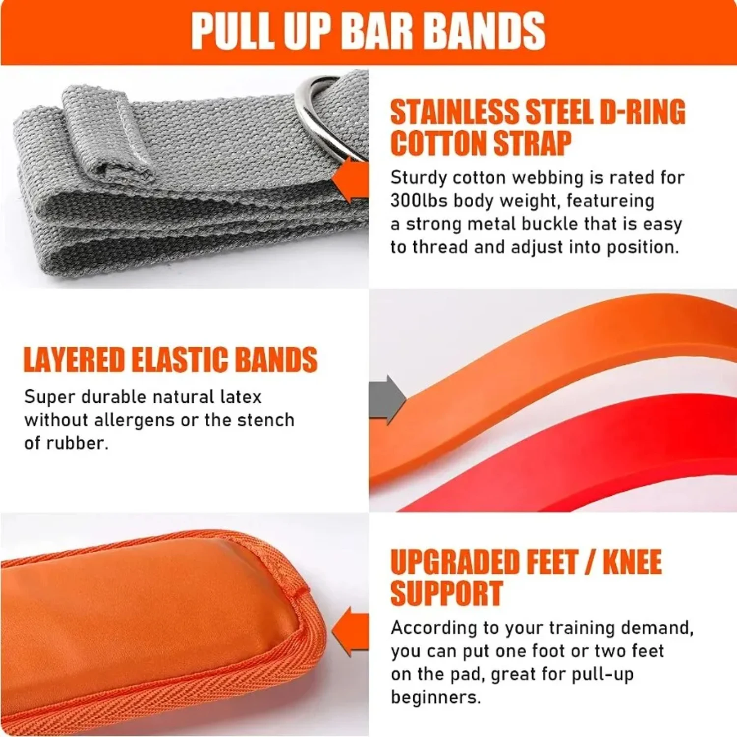 Enhanced Stretchable Pull-up Strap Set for Effective Resistance Bands Aid