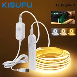 3MM 5MM 8MM COB LED Light Strip 5V 320LEDs PIR Motion Sensor Flexible Night Light USB/AAA Battery Powered Tape 3000K 4000K 6000K
