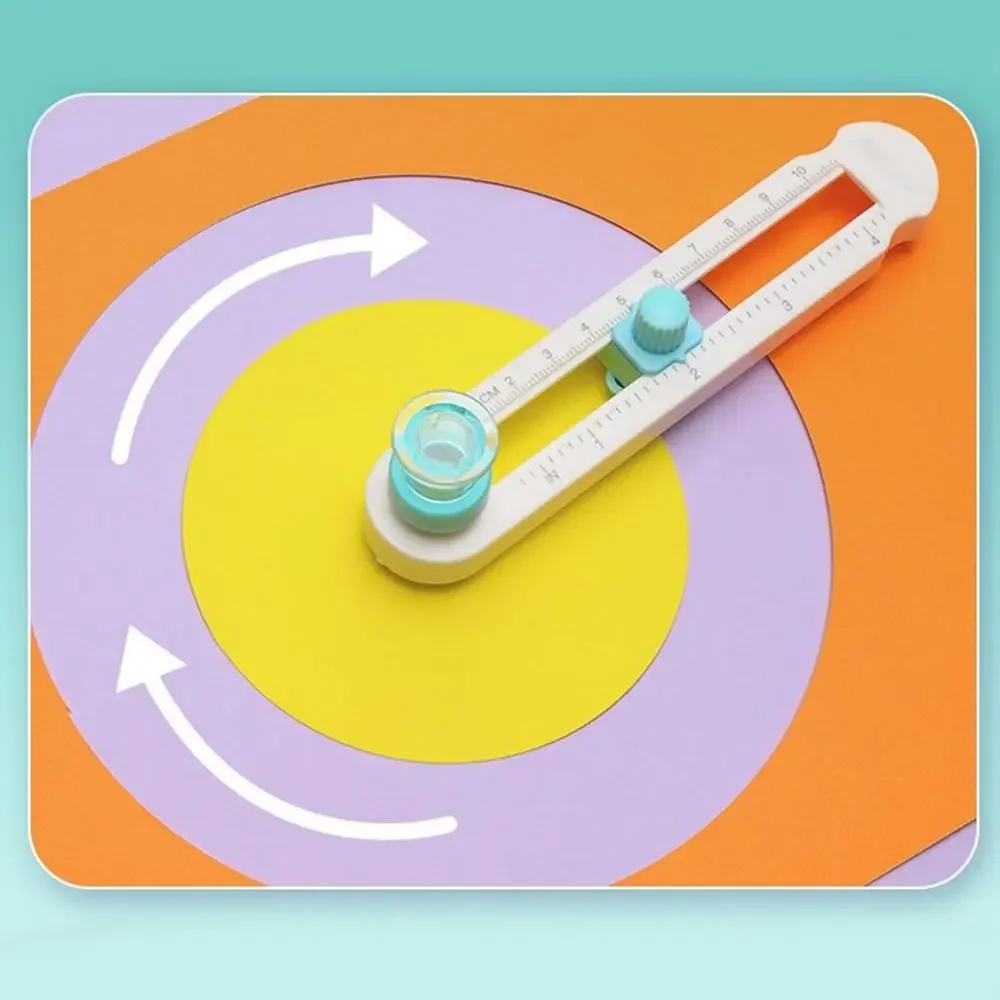 Couteau à Découper Rond Ajustable 360, pour Bricolage, Boussole, Cercle, Scrapbooking, Papier, Cartes