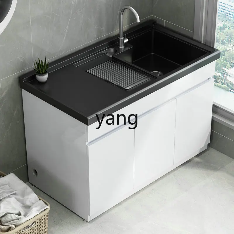 Lmm stainless steel honeycomb aluminum laundry cabinet outdoor balcony laundry pool basin