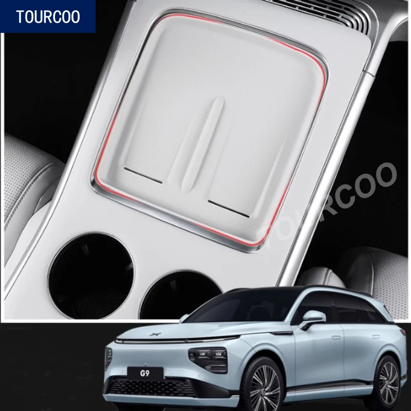 

For Xpeng XiaoPeng G9 2024 Center Console Wireless Charging Silicone Pad Mat Non-slip Protective Storage Mat