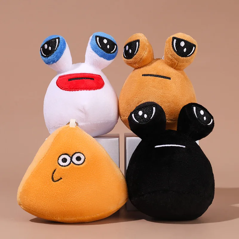 Pou Plush Doll Pendant, Meu brinquedo Pet Alien, Pacote 4