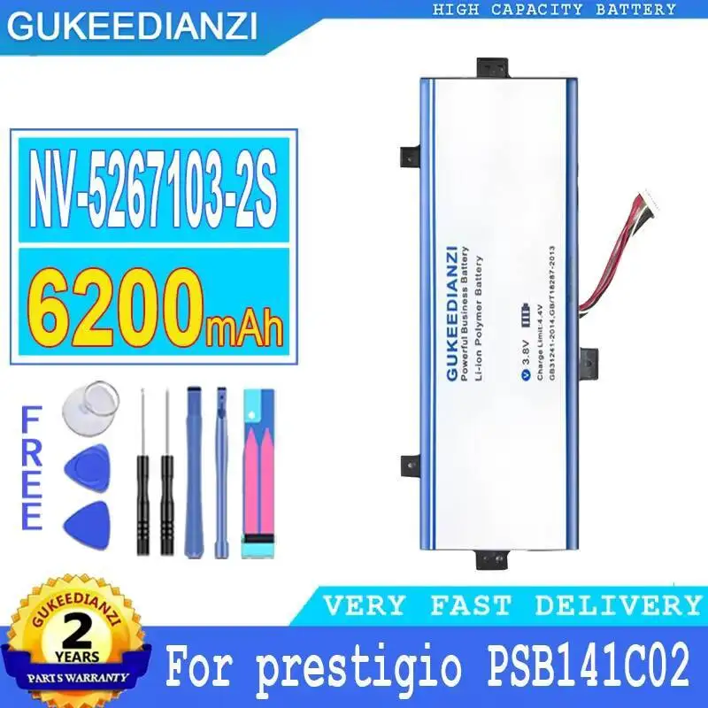 

Замена аккумулятора для ноутбука премиум-класса для Prestigio Smartbook 141 C2 PSB141C02 NV-5267103-2S 6200 мАч, долговечная работа