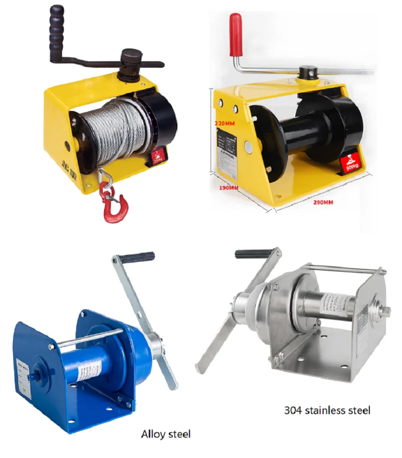 

250KG-1000KG Turbo-rod hand winch with self-locking heavy duty lifting pulling manual windlass automotive trailer