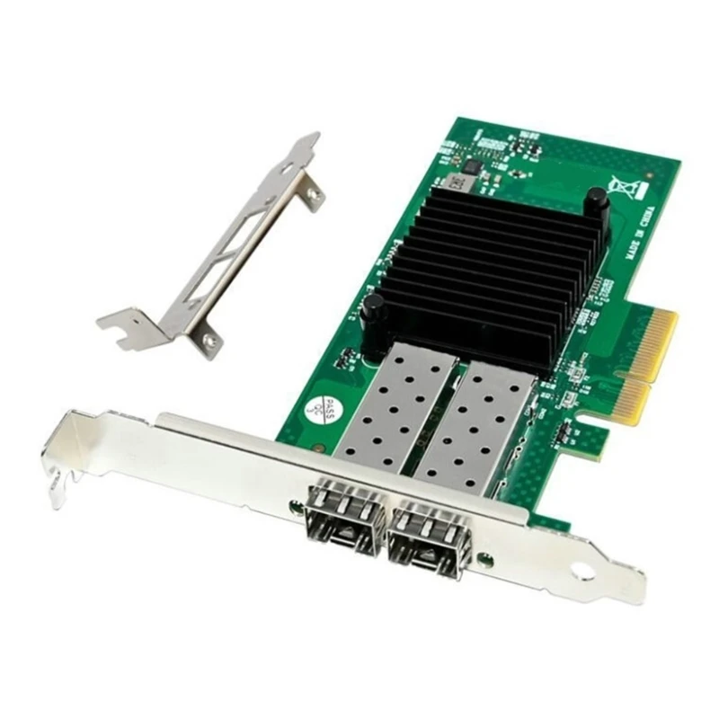 Glasvezelnetwerkkaart PCIeX4 Enkele/dubbele elektrische poort Server Ethernet-kaart 82599ES 10Gbps SFP QXNF