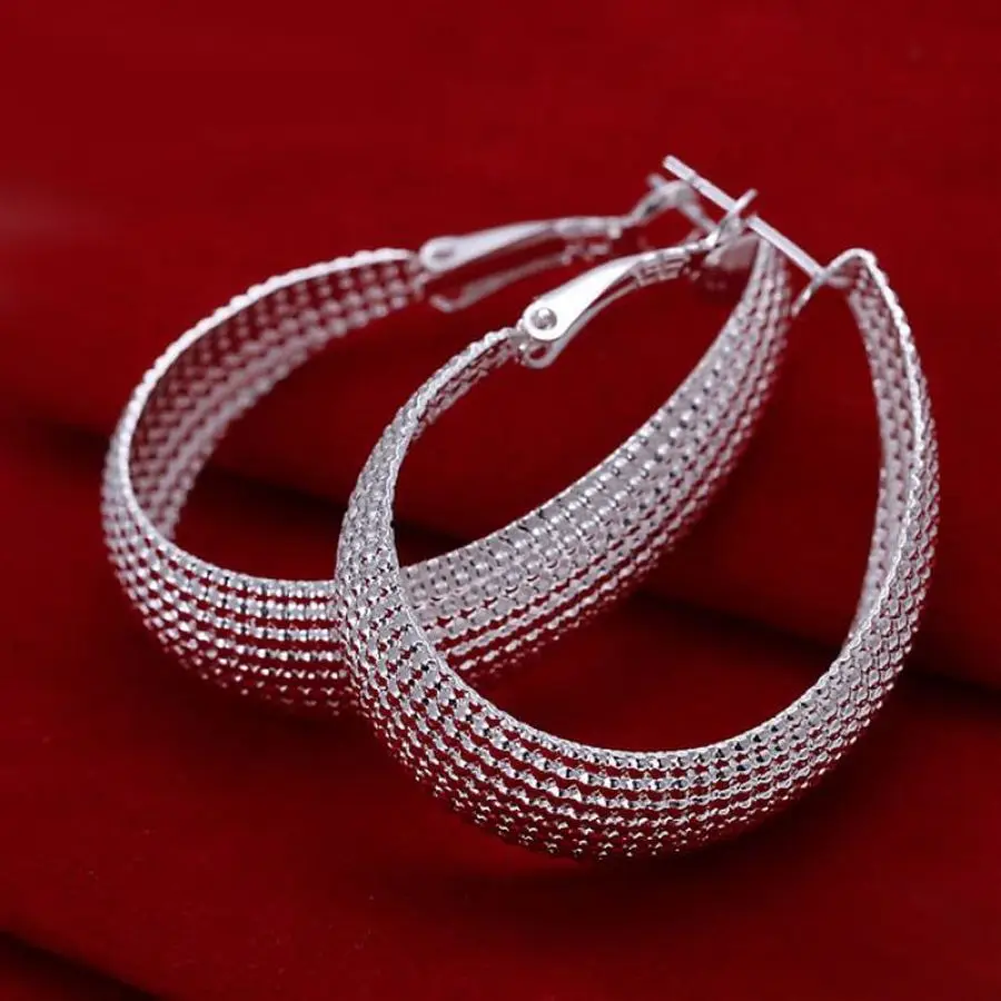 

lady hot gifts unique design fashion beautiful women silver color party Earring Jewelry free shipping factory price