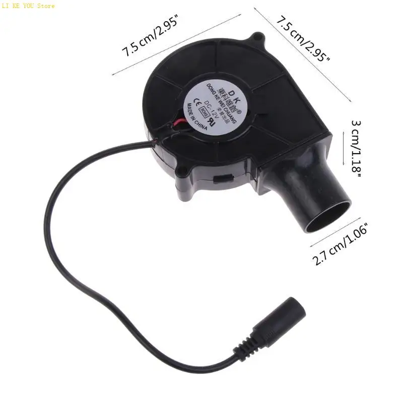 W3JE BBQ Fan Air soplador Bentilator eléctrico para para acampar aire libre barbacoa