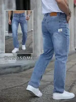 Stretch Jeans Autumn New Straight Classic Fashion Casual Business Trousers Comfortable Male Brand Clothing Denim Pants