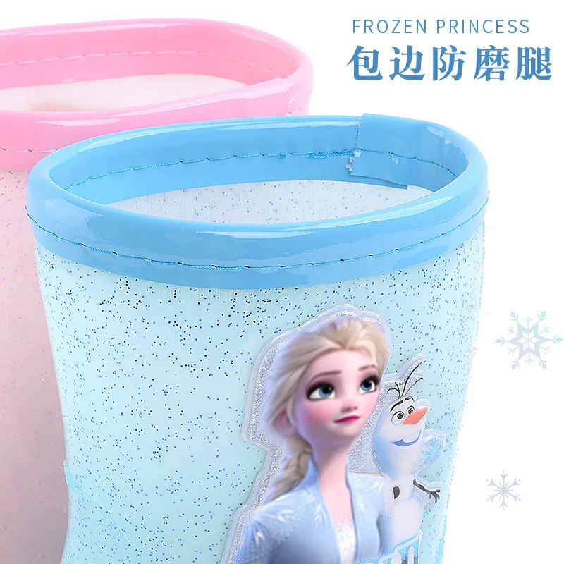 Disney Kinder Regens chuhe gefroren II Elsa Student Cartoon Regens tiefel gefroren Prinzessin Wassers chuhe rutsch feste kurze Stiefel