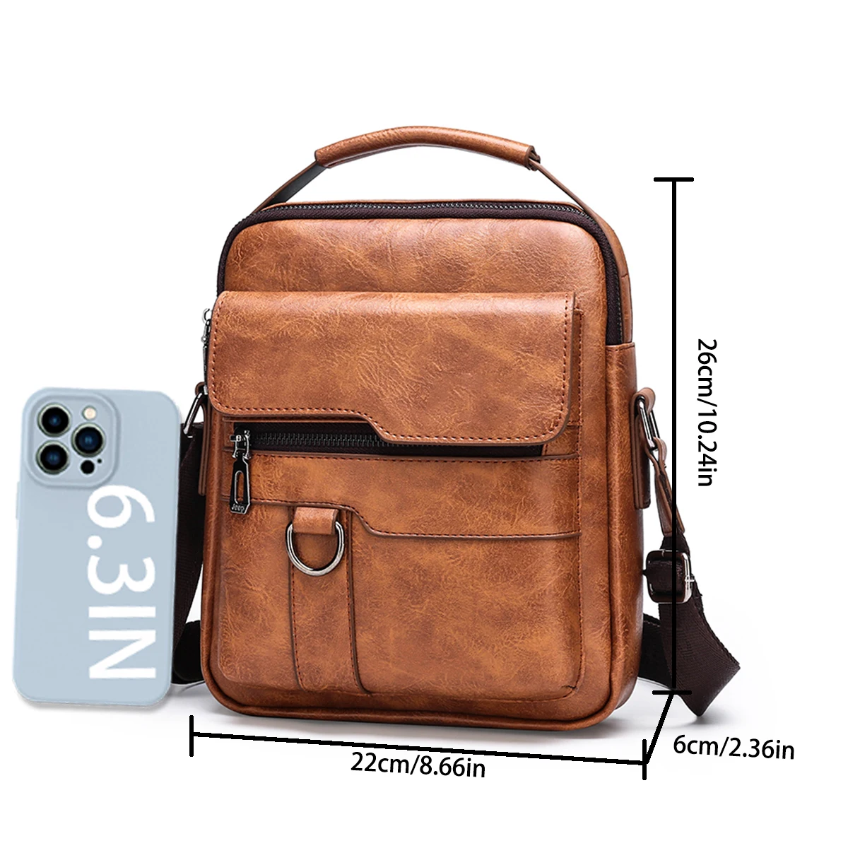 حقيبة صدر متعددة الوظائف للجنسين - مبطنة من البولي يوريثان مع حزام قابل للتعديل، حقيبة كروس بسحاب ذات سعة كبيرة للتنقل