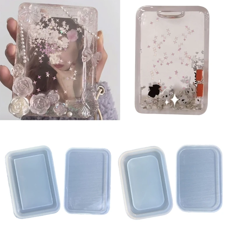 Photo Frame Decoration Silicone Mold Quicksand Mirror Epoxy Mold Resin Casting Pendant Mold Suitable for Diy Crafts