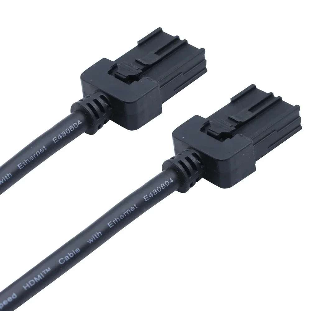 Car Audio and Video Connection Cable, 4K High-definition HDMI E Type M19P Male to HDMI EM Male Black Molded