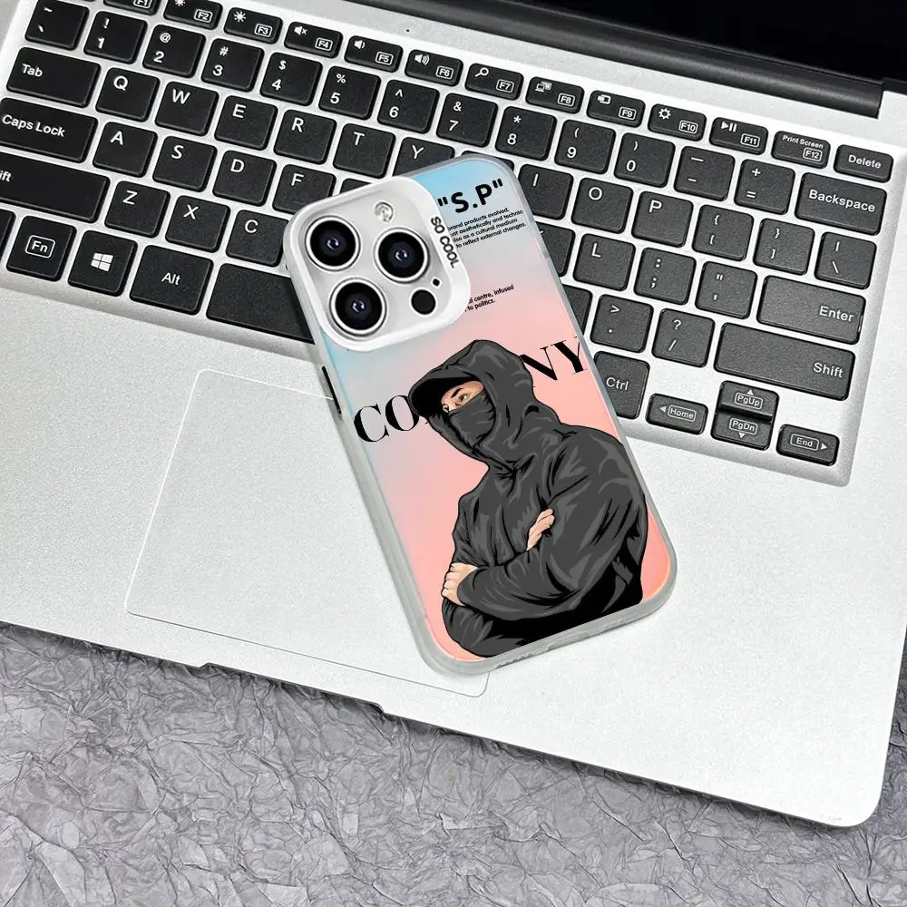 Etui na telefon C-Companys-luxury-C-Cp Senior z fajnym wzorem, kolorowe, srebrne, wykonane technologią IMD, odpowiednie do iPhone 17 16 15 14 13 12 Pro Max — zdjęcie produktu 2