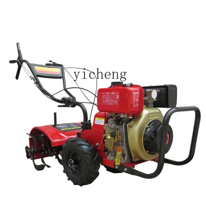 

ZK Small Rotary Tillage Equipment Hand-Held Gasoline Farming Machinery Field Lightweight Weeding and Loosening Micro-Tiller